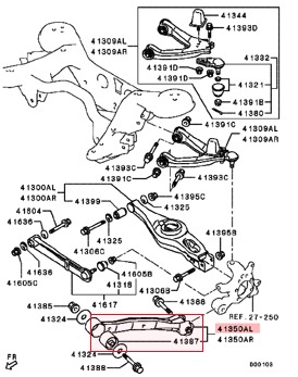 رباط خلفي ميتسوبيشي باجيرو من 2001 الى 2023 طويل يسار