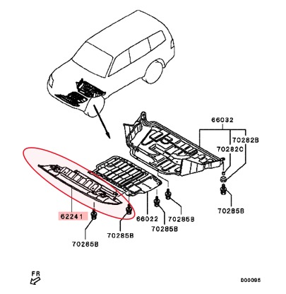 بطانة تحت المكينة ميتسوبيشي باجيرو من 2007 الى 2023