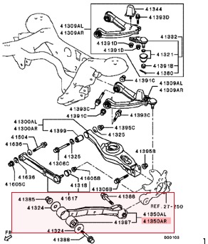 رباط خلفي ميتسوبيشي باجيرو من 2001 الى 2023 طويل يمين