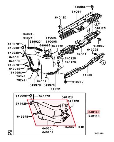 ركن صدام خلفي ميتسوبيشي باجيرو من 2007 الى 2023 4 ابواب يسار