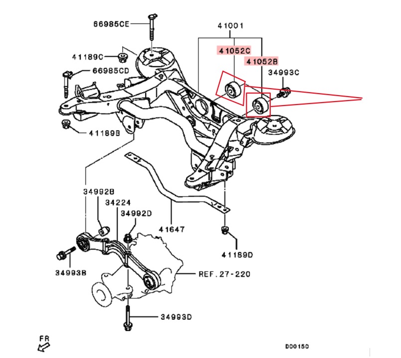 ربلة كمر خلفي ميتسوبيشي باجيرو من 2001 الى 2023
