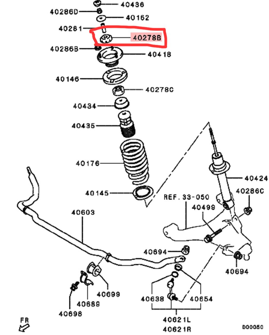 ربلة فوق كرسي المساعد ميتسوبيشي باجيرو من 2001 الى 2023