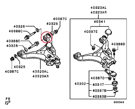 ربلة مقص تحت ميتسوبيشي باجيرو من 2001 الى 2023 صغير ياباني