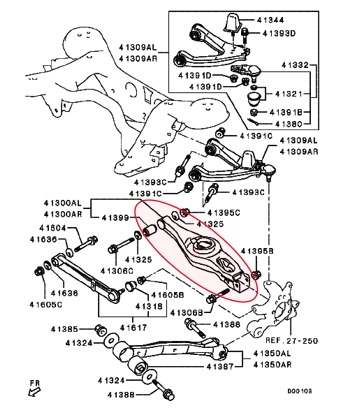 مقص خلفي تحت المساعد ميتسوبيشي باجيرو من 2001 الى 2023 