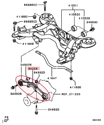 مقص فوق دفرنس ميتسوبيشي باجيرو من 2001 الى 2023 
