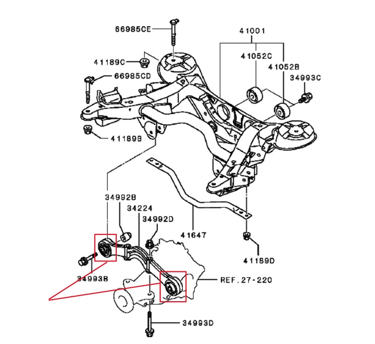 ربلة مقص فوق دفرنس ميتسوبيشي باجيرو من 2001 الى 2023 تايلندي